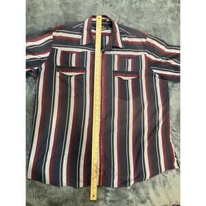 VTG 90s Canyon Guide Outfitters Pearl Snap Western Shirt Sz 2XL Striped
